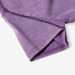 Women's 100% Cotton Washed Cropped Round Neck T Shirt 2