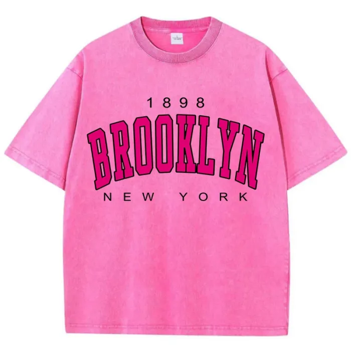 unisex cotton washed oversized brooklyn t shirt Unisex Cotton Washed Oversized Brooklyn T Shirt 4