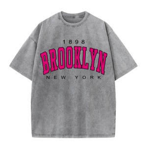 unisex cotton washed oversized brooklyn t shirt Unisex Cotton Washed Oversized Brooklyn T Shirt 1