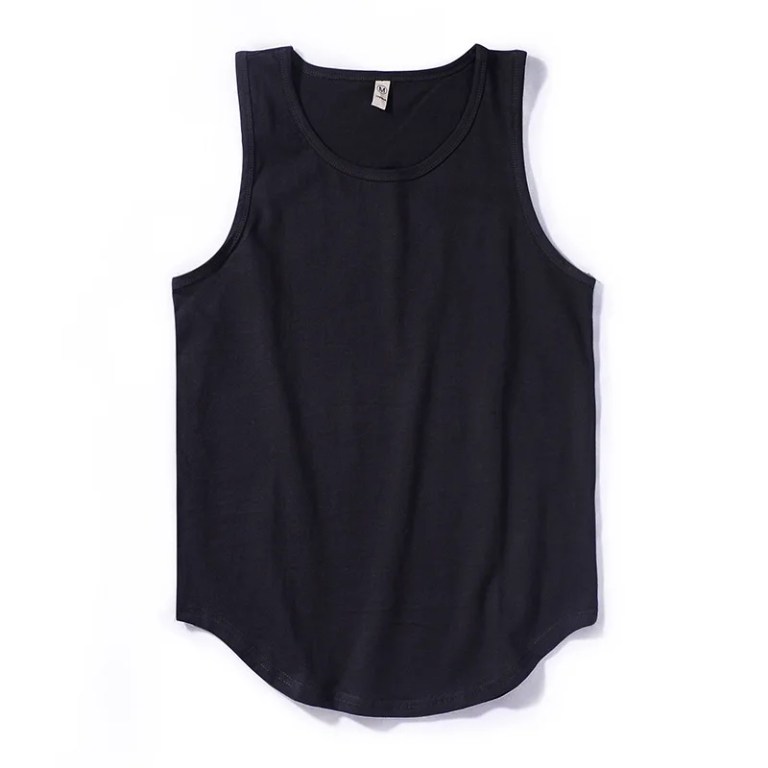 summer men's tank top curved hem vest singlet Summer Men's Tank Top Curved Hem Vest Singlet 4