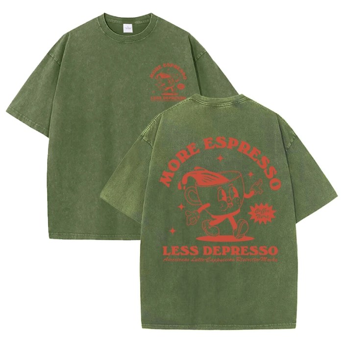 more espresso less depresso washed oversize women's t shirt More Espresso Less Depresso Washed Oversize Women's T Shirt 4
