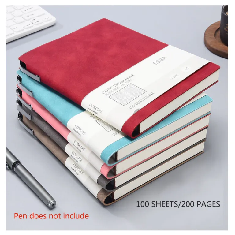 a5 200 pages fashion glued pu leather cover journal travel notebook travellers diary