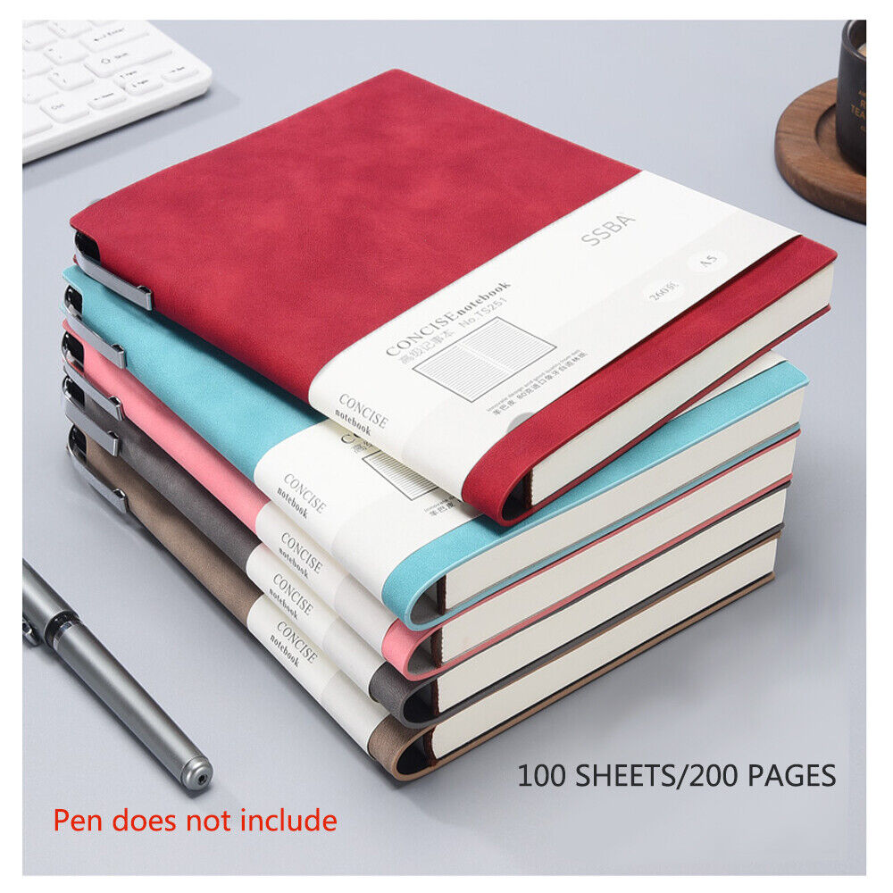 a5 200 pages fashion glued pu leather cover journal travel notebook travellers diary