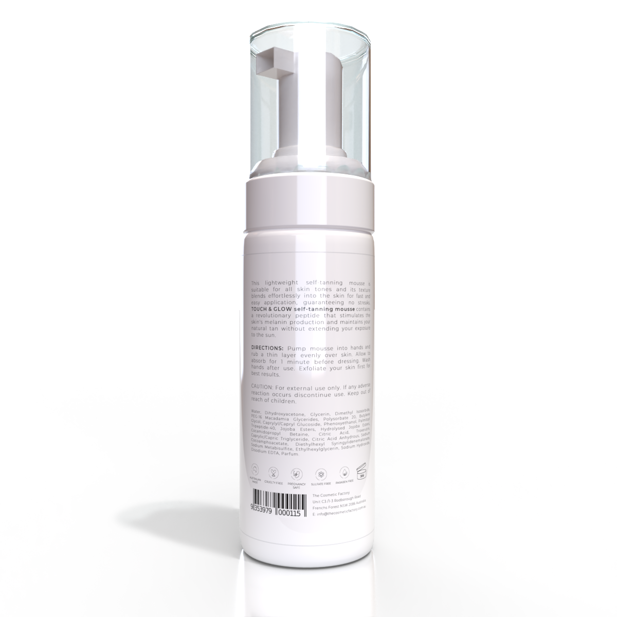 touch & glow self tanning body mousse | 150ml