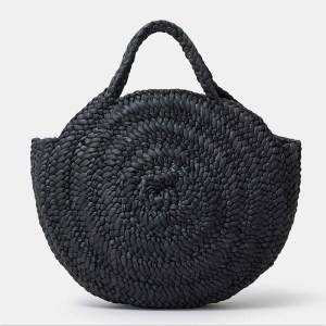 Coconut Tree Or Pineapple Straw Handbag – Handmade Round Corn Husk Woven Beach Tote Bag for Women 4
