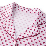 spring vibes: bow print lounge set with long sleeve button up top & loose pants Spring Vibes: Bow Print Lounge Set with Long Sleeve Button-Up Top & Loose Pants 4