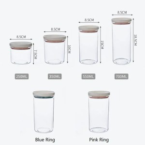 wbbooming sealed ring bottles transparent kitchen storage box for freshness WBBOOMING Sealed Ring Bottles - Transparent Kitchen Storage Box for Freshness 5