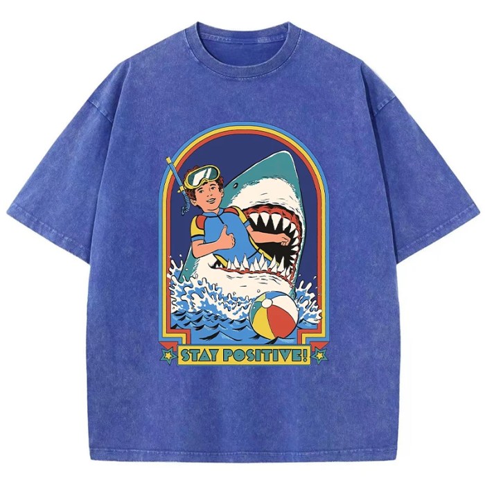 Stay Positive: Cartoon Print Breathable Cotton Tee for Women 5