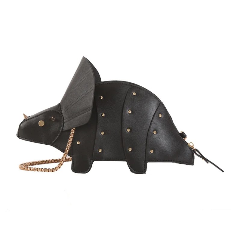 Triceratops Mini Crossbody Bag – Shoulder Chain Clutch for Women & Girls