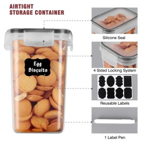 5-Piece Food Storage Container Set - Sealed Lids for Kitchen & Refrigerator 4