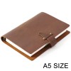 vintage natural leather rings notebook a5 diary, brass binder planner Vintage Natural Leather Rings Notebook - A5 Diary, Brass Binder Planner 1