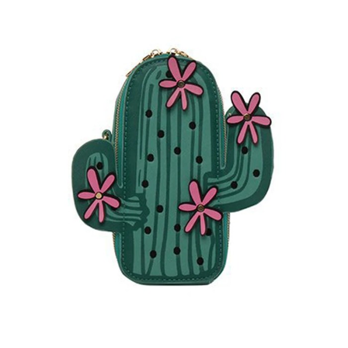 women's cactus handbag – flowers shoulder bag, mini crossbody messenger bag Women's Cactus Handbag – Flowers Shoulder Bag, Mini Crossbody Messenger Bag