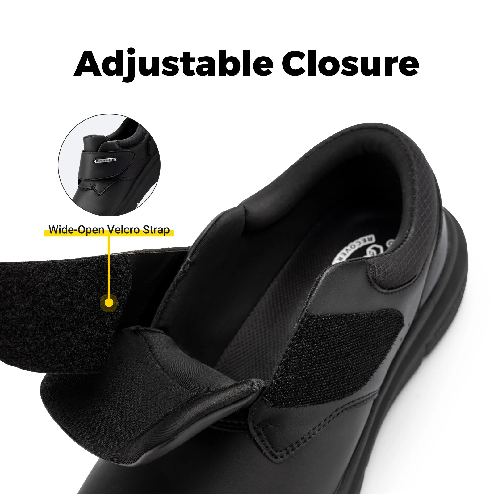 FitVille Extra Wide Men's Walking Shoes – Adjustable & Comfortable FitVille Extra Wide Men's Walking Shoes – Adjustable & Comfortable