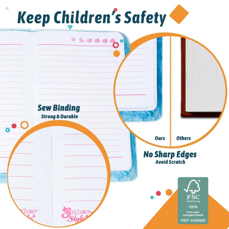 Secret Sparkle: Plush Diary for Boys with Lock & Key 3