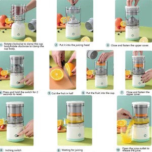 Electric Juicer Cup - USB Citrus Squeezer for Fresh Orange & Lemon Juice 4