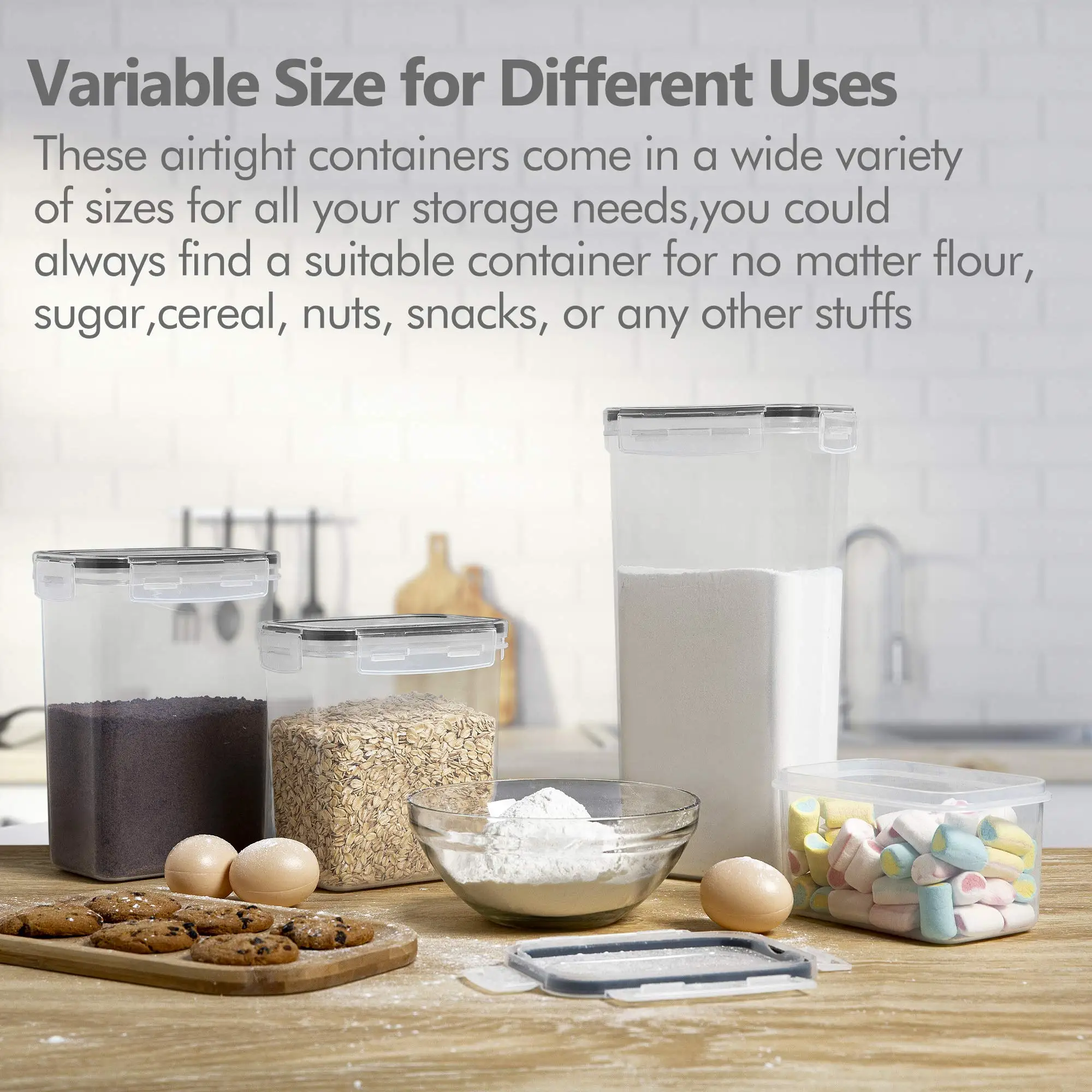 5-Piece Food Storage Container Set - Sealed Lids for Kitchen & Refrigerator