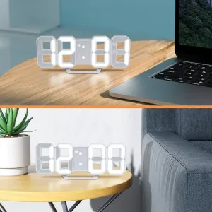 3d led digital alarm clock time, date, & temperature display 3D LED Digital Alarm Clock - Time, Date, & Temperature Display 2