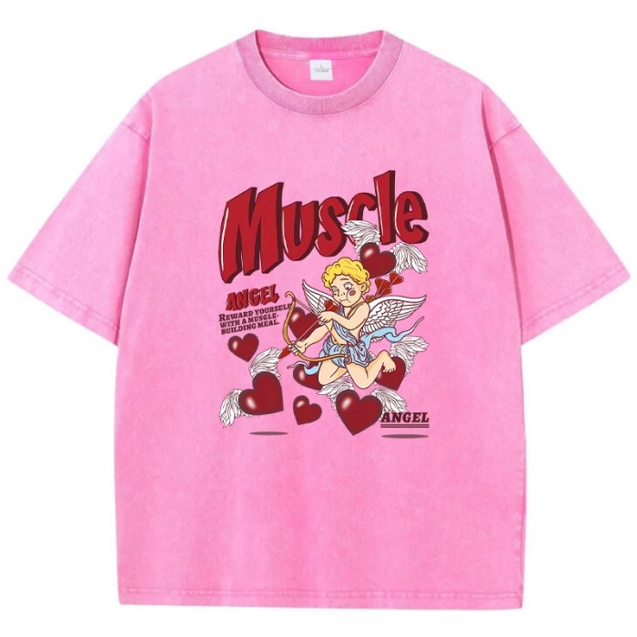 Cupid\'s Arrow: Angels Love Print Oversized Tee for Women 3