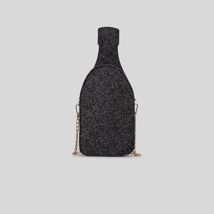 champagne bottle design shoulder bag – glitter crossbody purse for women, cute small phone bag Champagne Bottle Design Shoulder Bag – Glitter Crossbody Purse for Women, Cute Small Phone Bag 5