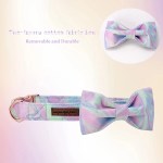 paws & colours: handmade tie dye cotton dog collar with bow tie Paws & Colours: Handmade Tie-Dye Cotton Dog Collar with Bow Tie 2