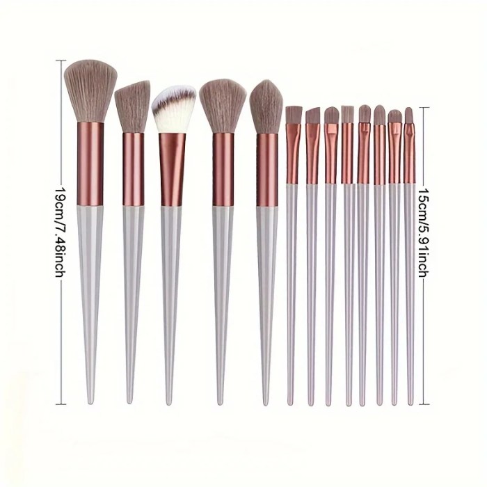 13 piece fluffy makeup brush set with storage bag pro beauty tools 13 Piece Fluffy Makeup Brush Set with Storage Bag Pro Beauty Tools 3
