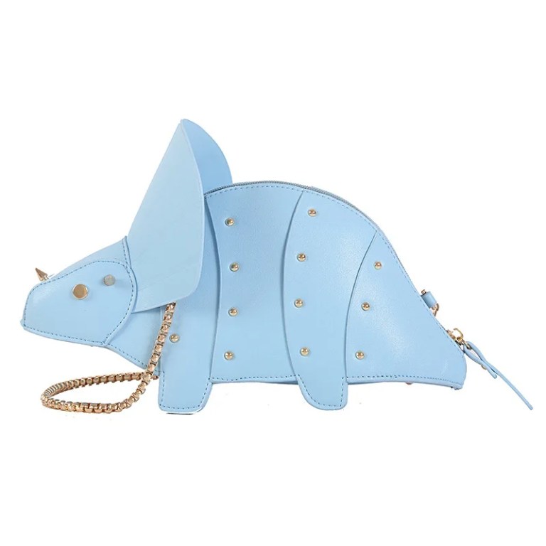 Triceratops Mini Crossbody Bag – Shoulder Chain Clutch for Women & Girls