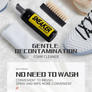 shoe cleaner kit water free foam, brush & cloth for sneakers & boots Shoe Cleaner Kit - Water-Free Foam, Brush & Cloth for Sneakers & Boots 6