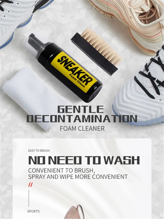 Shoe Cleaner Kit - Water-Free Foam, Brush & Cloth for Sneakers & Boots 6