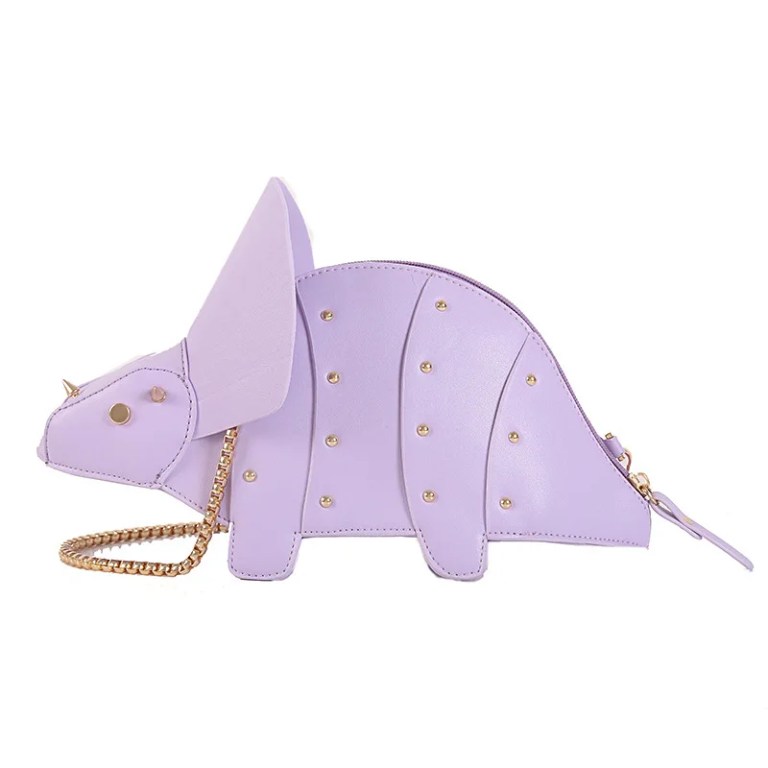 Triceratops Mini Crossbody Bag – Shoulder Chain Clutch for Women & Girls