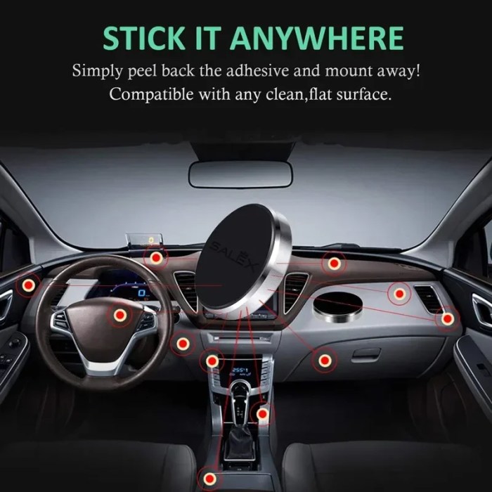 Magnetic Car Phone Holder - Universal Dashboard Stand for iPhone & Samsung 4