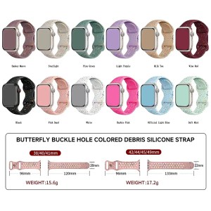 speckled silicone apple watch band – compatible with ultra 2, series 10/9/8/7/6/se, 49mm 40mm sizes Speckled Silicone Apple Watch Band – Compatible with Ultra 2, Series 10/9/8/7/6/SE, 49mm-40mm Sizes 1