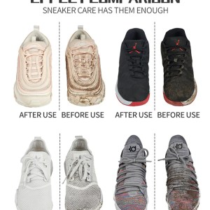 shoe cleaner kit water free foam, brush & cloth for sneakers & boots Shoe Cleaner Kit - Water-Free Foam, Brush & Cloth for Sneakers & Boots 4