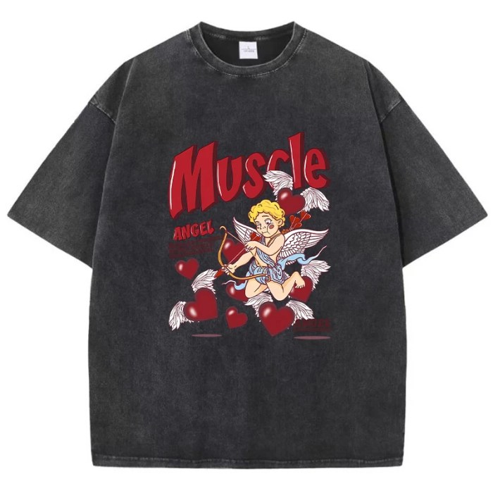 Cupid\'s Arrow: Angels Love Print Oversized Tee for Women 4