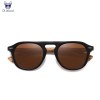Oi Wood Classic Polarized Sunglasses for Men & Women – UV400 Protection with Zebra Wood Frames 4