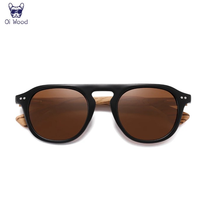 Oi Wood Classic Polarized Sunglasses for Men & Women – UV400 Protection with Zebra Wood Frames 4