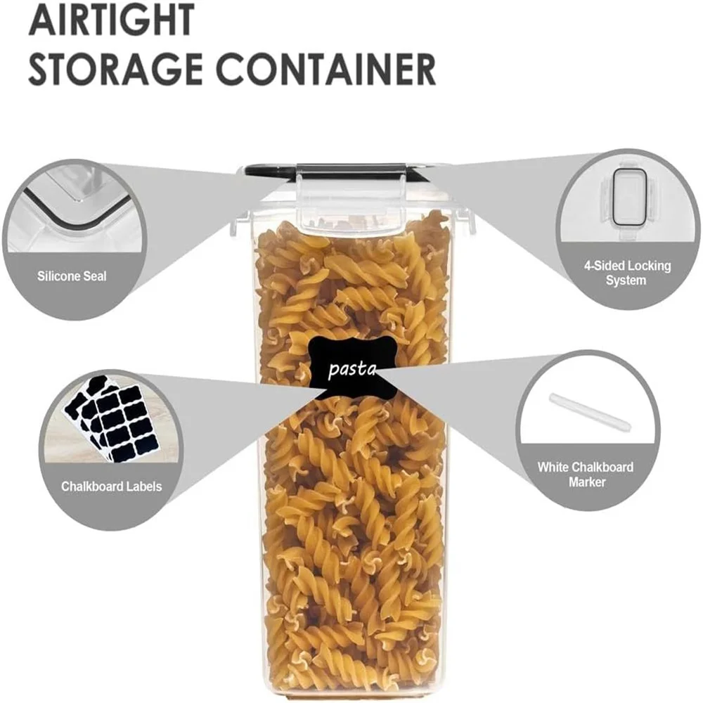 7-Piece Food Container Set - BPA-Free, Airtight Storage with Stickers & Pen 7-Piece Food Container Set - BPA-Free, Airtight Storage with Stickers & Pen