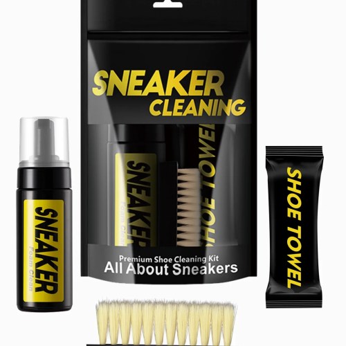 Shoe Cleaner Kit - Water-Free Foam, Brush & Cloth for Sneakers & Boots