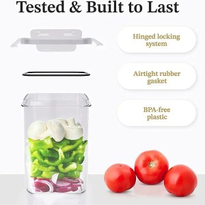 5-Piece Food Storage Container Set - Sealed Lids for Kitchen & Refrigerator 6