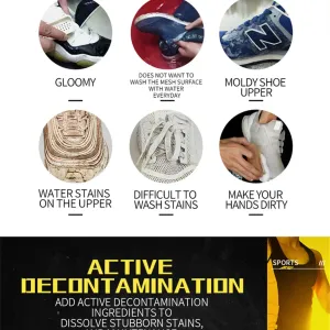 shoe cleaner kit water free foam, brush & cloth for sneakers & boots Shoe Cleaner Kit - Water-Free Foam, Brush & Cloth for Sneakers & Boots 5