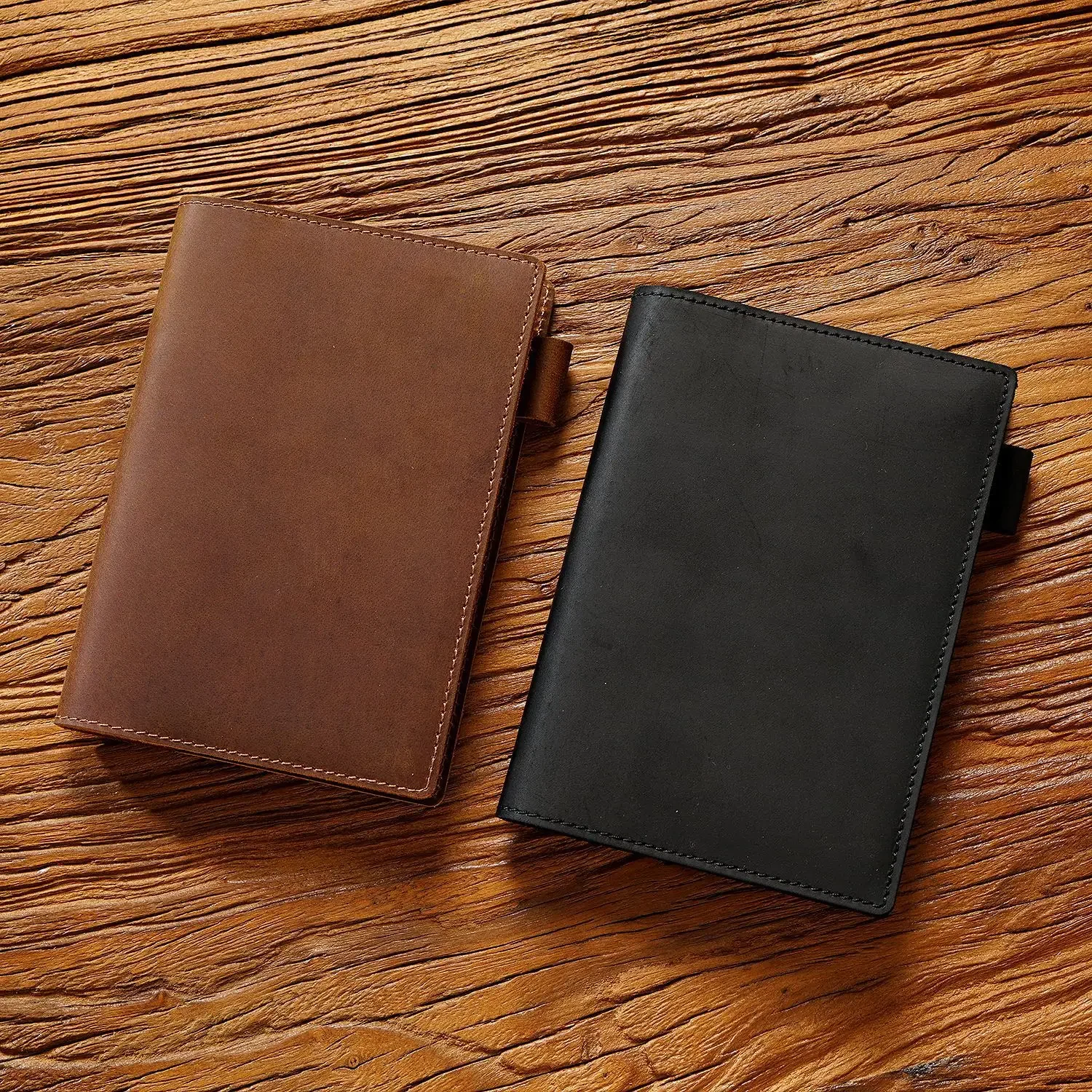100% Genuine Leather Notebook Cover - A5/A6 Retro Cowhide Journal & Sketchbook 2