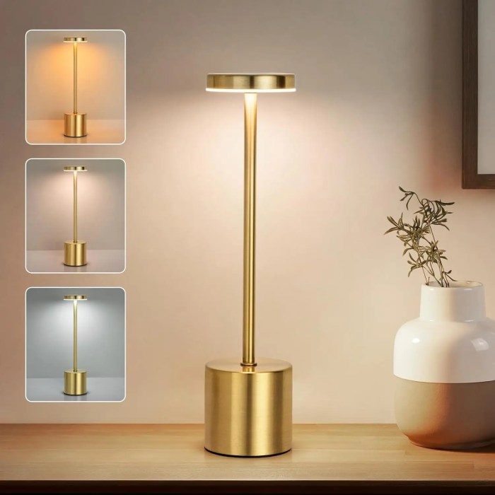 LED Rechargeable Touch Table Lamp - 3 Colour Ambient Night Light