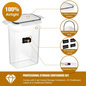 7 piece food container set bpa free, airtight storage with stickers & pen 7-Piece Food Container Set - BPA-Free, Airtight Storage with Stickers & Pen 4