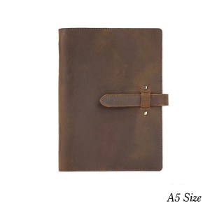 genuine leather a5 notebook rings planner, travel journal & sketchbook Genuine Leather A5 Notebook - Rings Planner, Travel Journal & Sketchbook 2