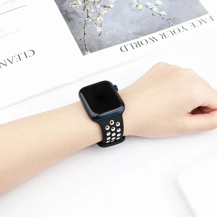 sport strap for apple watch silicone band for series 9/8/se/7/3 Sport Strap for Apple Watch - Silicone Band for Series 9/8/SE/7/3 5