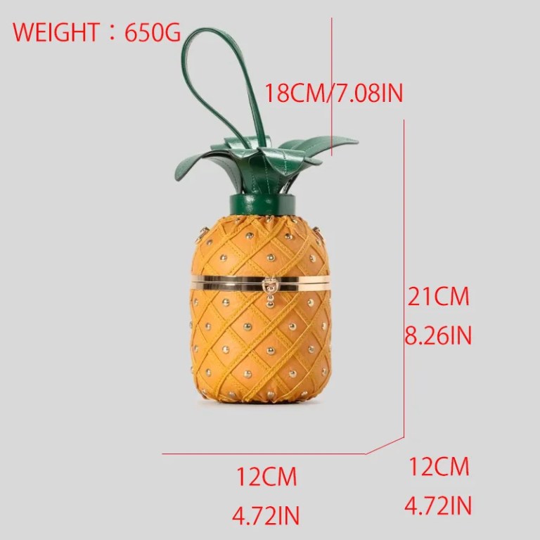 pineapple barrel bag – cute rivet crossbody purse for women Pineapple Barrel Bag – Cute Rivet Crossbody Purse for Women 5