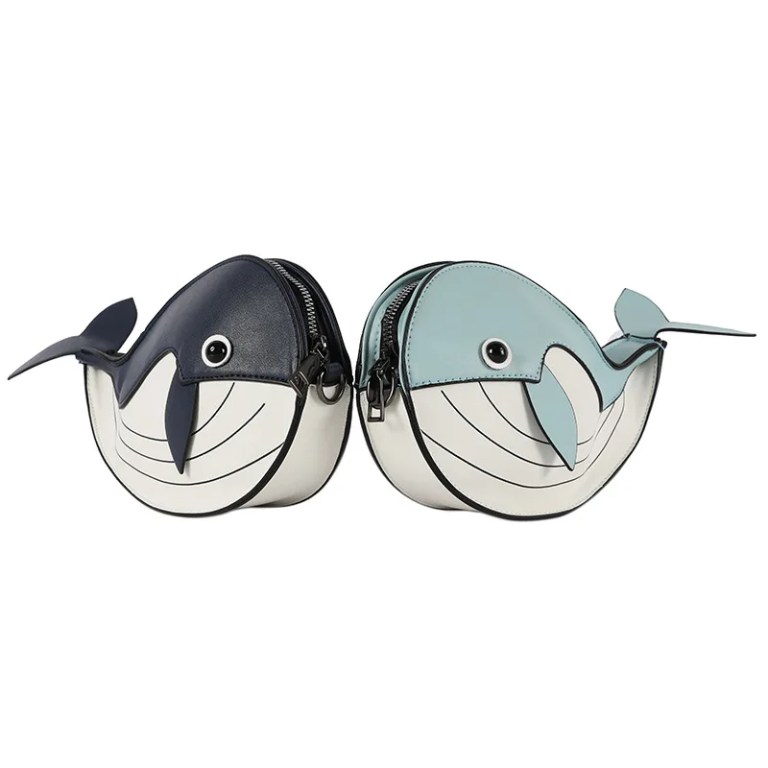 Cute Whale Design Pu Leather Fashion female Flap Clutch Shoulder Bag Crossbody Mini Messenger Bag For Women Bolsa Drop Shipping