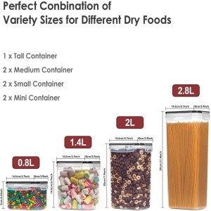 7 piece food container set bpa free, airtight storage with stickers & pen 7-Piece Food Container Set - BPA-Free, Airtight Storage with Stickers & Pen 2