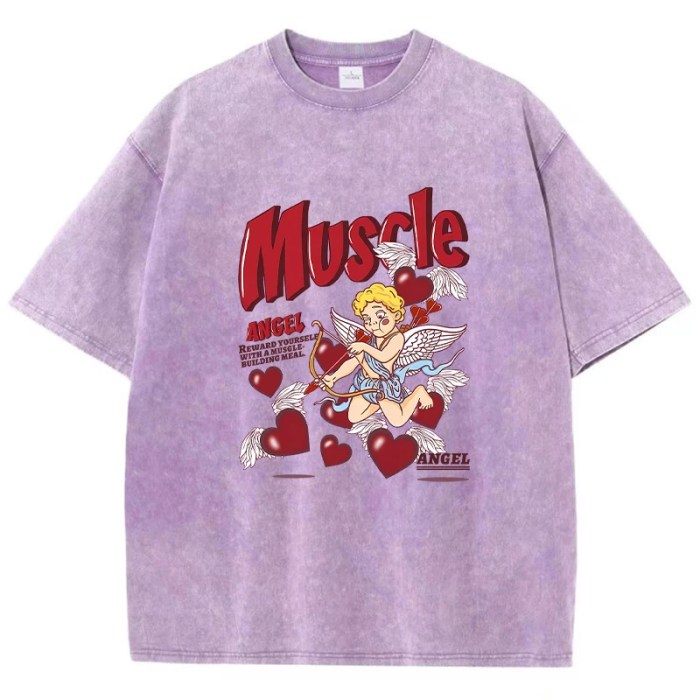 Cupid\'s Arrow: Angels Love Print Oversized Tee for Women 2