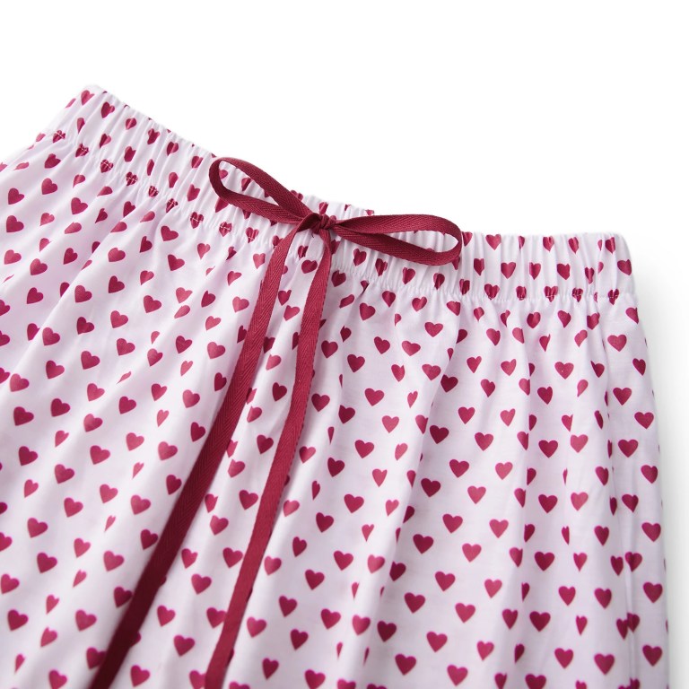 spring vibes: bow print lounge set with long sleeve button up top & loose pants Spring Vibes: Bow Print Lounge Set with Long Sleeve Button-Up Top & Loose Pants 5