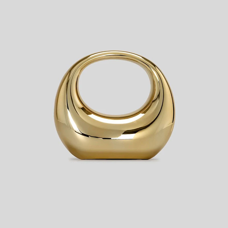 Acrylic Women’s Handbag – Trendy Half Moon Satchel Evening Bag 2